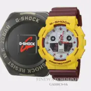 Authentic Casio G-Shock Men's Maroon & Yellow Classic Digital Watch GA100CS-9A