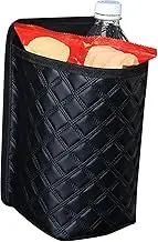 LeoLeozz Car Storage Organizer Back Seat, Waterproof PU Leather Over Seat Car Organizer, Large Capacity Space Saving Behind The Seat Organizer for Car, Garbage Waste Bin with Adjustable Lanyard