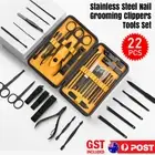 22PCS Steel Nail Grooming Clippers Tools Manicure Set Pedicure Kit Set Stainless