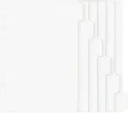 Folpus 6 Sheets Binder Loose Leaf Paper Transparent Refill Paper Pocket for Travel School Financial Planner, A5