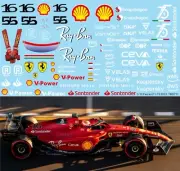 1/10 Decals For Ferrari F1-75 2022 F1 RC Body Leclerc Sainz TB Decal TBD711