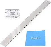 Guitar Neck Notched Straight Edge Luthiers Tool with String Action Ruler Gauge for Gibson 24.75" and Fender 25.5" Electric Guitars