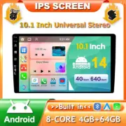 ✅10.1" 2DIN Car Stereo Radio Apple CarPlay Android Auto Blutooth Head Unit 4+64G