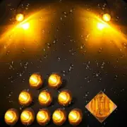 10x Mini 3/4" Round Bullet LED Trailer Truck Clearance Light Side Marker Lights