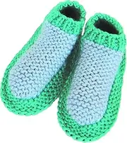 Hamanaka H308-049-2 Craft Pack, Warm Room Shoes, for Kids, Slip-On Room Shoes (Kids), Green