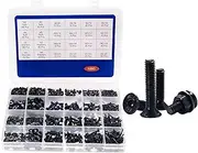 1060Pcs NUZAMAS M2 M3 M4 M5 Socket Head Cap Machine Screws Bolts Nuts Washers Assortment Kit with Hex Wrenches Class 12.9 Alloy Steel Small Metric Screws Set