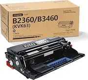 B2360 KVK63 Drum Unit 1-Pack Replacement for Dell KVK63 Drum use with B2360d B2360dn B3460dn B3465dn B3465dnf S2830dn Printers (1Black)