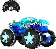 Hot Wheels Monster Trucks 1:15 Scale Mega-Wrex Alive Battery-Powered RC Vehicle with Lights & Sounds