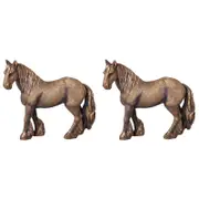 2PK Gibson Gifts Shire Horse Home/Room Decor Small Bronze 18cm