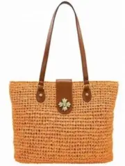 Patricia Nash Specialty Woven Tote MANAROLA in SUN YELLOW nwt READ!!