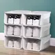 Mr.box-超耐重組合式透明掀蓋可加疊鞋盒收納箱-小款(6入)-灰白【024073-01】 (4.3折)