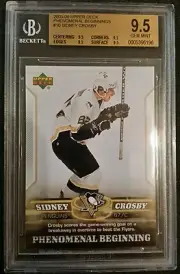 2005-06 UPPER DECK PHENOMENAL BEGINNINGS #10 SIDNEY CROSBY RC 4 × 9.5 SUBS RARE