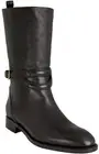 YSL Yves Saint Laurent NEW CHYC Black Leather Mid Calf Flat Boots 35.5 EU $935