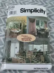 Simplicity 8330 Window Treatments Valance Panel Shade Sewing Pattern