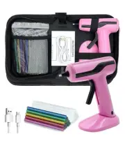 Cordless Hot Glue Gun Kit with 30pcs Mini Glue Sticks, USB Rechargeable Mini