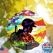 64 Memory Soldier Wind Spinner - Unique 3D Hanging Wind Spinner for Yard and