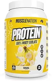 Muscle Nation Banana Flavour Whey Protein Isolate 990g (30 Serves)