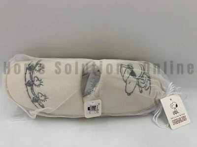 Pottery Barn Peanuts Snoopy Embroidered Slippers Ivory Large #8960L