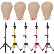 64cm Metal Wig Tripod Stand for Hold Mannequin Head Gold Gray Black Brown Wig