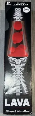 Lava Lamp My Body Is A Cage Skeleton Black White Frame 17 Inch Rare New Tested