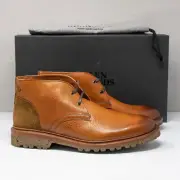 Allen Edmonds Discovery Cognac Lace Up Boots, Size 8.5 D