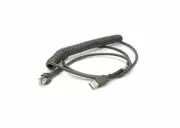 Zebra Motorola CBA-U12-C09ZAR 9ft Coiled Shielded Type A USB RJ45 Scanner Cable