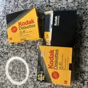 1 Pack Of 12 Vintage Kodak Micro 3-1/2" Diskettes 1S-2D - Free Half Pack
