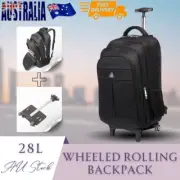 Business Travel Wheeled Rolling Backpack 28L Detachable Large Trolley Backpack