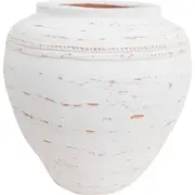 LVD Cement Urn Vase Home/Room Minimalist Tabletop Decor 28.5cm White Rosina