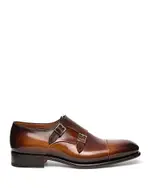 Santoni Men's Carter Cap Toe Double Monk Strap Dress Shoes