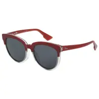 在飛比找Yahoo奇摩購物中心優惠-Dior 雙色 太陽眼鏡(紅配透明)