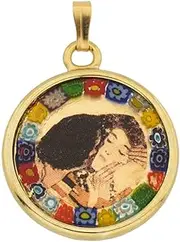 [Glass Of Venice] GlassOfVenice Murano Glass Madonna Millefiori Pendant - Klimt Style