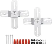 uxcell 4" Light Crossbar, 2 Set Steel Cross-Shaped Wall Mounting Bracket 180 Rotation Universal Lamp Fixture with Screws for Chandelier Light, Silver Color