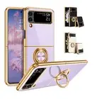 For Samsung Galaxy Z Flip 5/Flip 4/Flip 3 Case Shockproof Ring Stand Cover