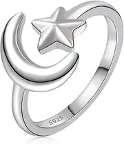 [LINGBG JEWELRY] Toe Rings 925 Sterling Silver Toe Rings Adjustable Cross Toe Rings for Women Gold Plated Star Toe Ring Summer Beach Foot Jewelry Gifts for Girls