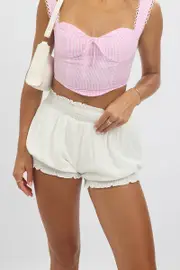 White Bloomer Shorts - Size 16XL, Women's Shorts