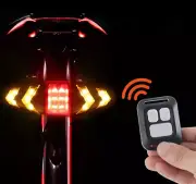 Lámpara trasera inteligente para bicicleta, luces de señal de giro remoto inalám