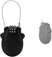 3 Digit Combination Cable Lock, Security Password Lock, Bicycle Steel Cable Lock with 75cm Retractable Cable, Which Suit for Luggage, Bike, Ski, Snowboard, Backbag, Handcart and Motorcycle Helmet.