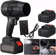 1050W Portable Jet Blower Cordless Handheld Turbo Super Power Air Duster with 2 Batteries 21V 9.5A 1Charger Electric Brushless Jet Fan 22x14.5x8.5cm Black