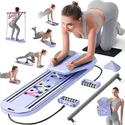 Pilates Board, Pilates Reformer Sets, Pilates Machine 15-in-1 Multifunctional Abdominal Board for Home Office Workout, Foldable Portable Ab Core Trainer Pilates Reformers Board for Women