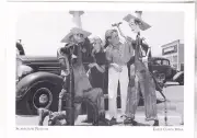 *California Postcard-"Scarecrow Festival" /2 Kids w/Scarecrows/ *Costa Mesa, CA