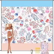 HIHOHO Beach Blanket, Sandproof Beach Mat, Waterproof Quick Drying Lightwei.