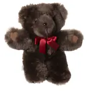 Basil Teddy Bear with Suede Paws - Tambo Teddies in Camel, Latte, Mid Grey, Silver Fox