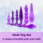 Anal Trainer Vibrator Kit Butt Plug Dildo Beads Prostate Massager Couple Sex Toy