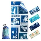 Asbtos Beach Towels Oversized 250GSM 35" x 78" Double Sided Sand Free Microfi...