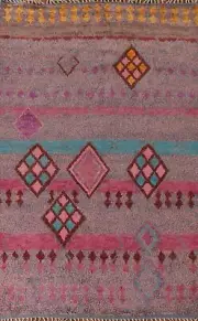 Soft Plush Wool Moroccan Living Room Rug 7'x11' Hand-knotted Rug Oriental Carpet