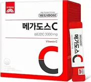 Korea MEGADOSE Vitamin C Powder 3000mg | Powder Type | 100s | High Content Vitamin 3g*100 Sticks (Total 300g)