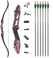 SHARROW 56" Archery Takedown Recurve Bow and Arrow Set Hunting Bow 30-50Lbs A...