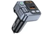 Bluetooth Car Adapter, FM Transmitter, 42W PD 3.0, Cigarette Lighter USB C Charger, Music Player (Black)