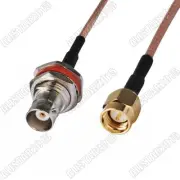 12"/30cm BNC Jack Female Bulkhead Nut to SMA Male Adapter RF Pigtail Cable RG316